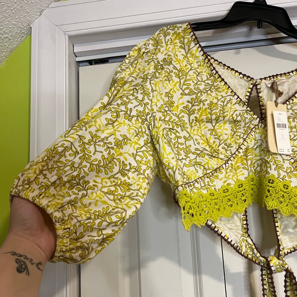 Anthropologie Let Me Be Lace Inset Blouse - Picture 8 of 10